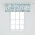 thumbnail image 2 of Ambesonne Gingko Window Valance, Flower Bouquet Leaves Vintage Style Feminine Flourish Bohemian Design, Curtain Valance for Kitchen Bedroom Decor with Rod Pocket, 54" X 18", Slate Blue Coconut, 2 of 3
