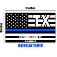 thumbnail image 2 of Reflective Uvalde County Texas TX Thin Blue Line Stealthy Old Glory USA Flag | Honoring Law Enforcement Officers Sheriffs | County State Decal Bumper Sticker 3M Vinyl 3" x 5", 2 of 3