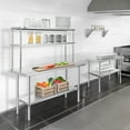 thumbnail image 6 of KUTLER Stainless Steel 2-Tier Overshelf 60" x 12", NSF Commercial Double Deck Shelf for Prep and Work Tables for Restaurant, Kitchen, Workshop, 6 of 7