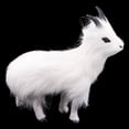 thumbnail image 3 of Mini simulación acogedora cabra oveja acogedora figura acurrucándose juguete de peluche decoración Blanco, 3 of 9