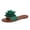 Green_044, variant on Domuza Women's Bow Sandals Sparkly Flat Sandals 2026 Summer Open Toe Slip On Slide Vacation Sandals Blue 6.5(EU-37)