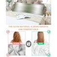 thumbnail image 4 of Green White Ombre Satin Pillowcase for Hair and Skin with Zipper, Soft Breathable Cooling Silk Pillow Cases, Country Pastoral Gradient Minimalist Body Pillow Covers Bed Pillows 20"x54", 4 of 6