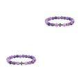 thumbnail image 2 of kurtrusly Large Application Perles Exquises Bracelet pour Polyvalents Cadeaux de Mode Bracelets Violet weathering 2Set, 2 of 6