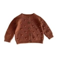 thumbnail image 1 of Esaierr Toddler Baby Girls Handmade Ball Knit Sweater Cardigan Kid Warm Long Sleeve Jacket Outerwear, 1 of 5