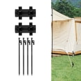 thumbnail image 6 of SunniMix Awning Rod Holder Tarp Pole Holder Bracket Portable Camping Tent Pole Holder 2 Rod Holder 4 Nails, 6 of 8