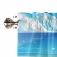 thumbnail image 5 of Christmas Tree Gnome Kitchen Curtains and Valances Set, Beach Cartoon Santa Claus Abstract Rod Pocket Window Valance 18 Inch Window Curtain Panels for Living Room Bedroom Laundry, 27.5x24in, 3 Pieces, 5 of 7