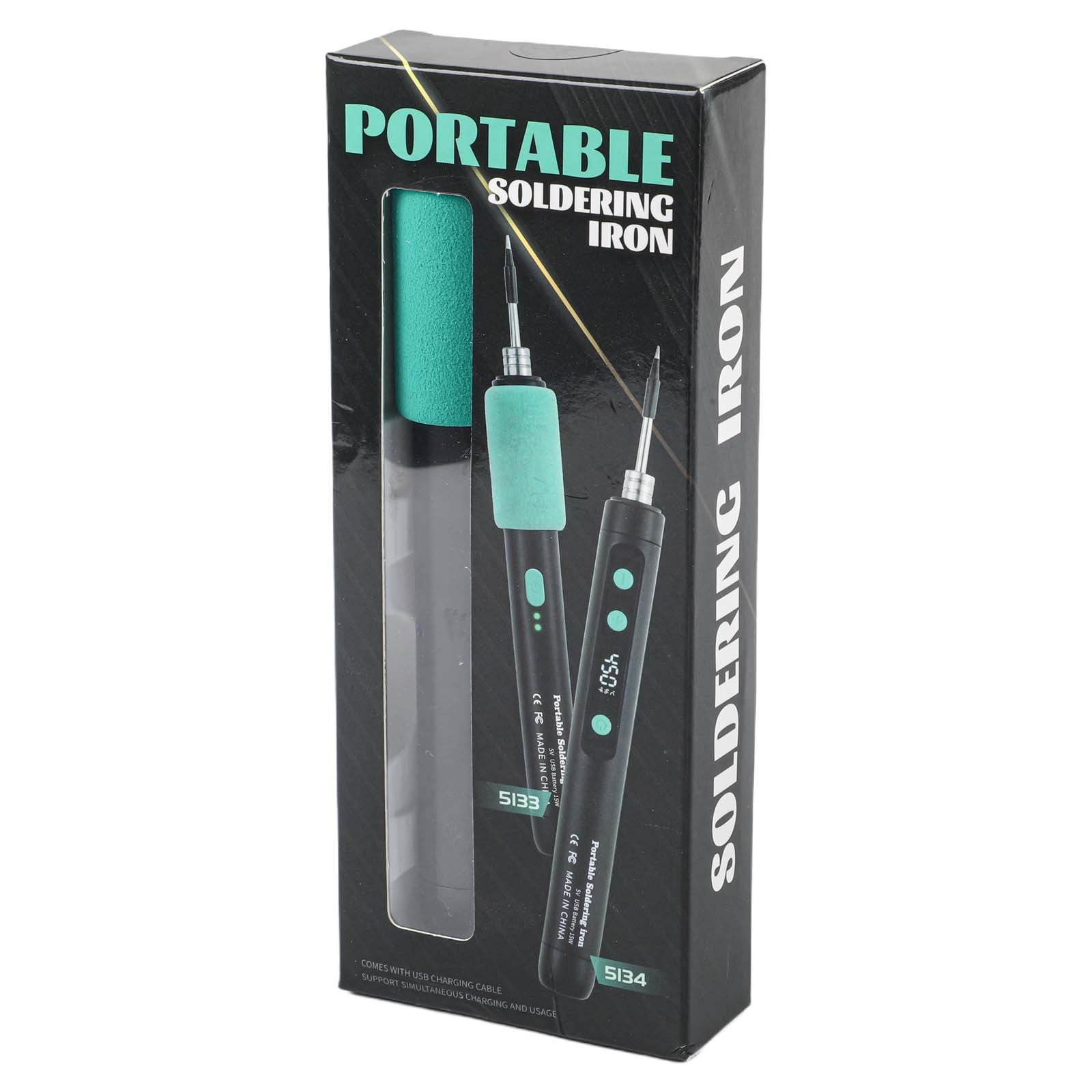 Cordless Soldering Iron Kit Heats in 8 Seconds USB-C Charging & 3 Tips