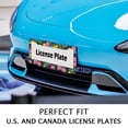 thumbnail image 3 of Aluminum License Plate Frame - Sweet Floral Decoration Cute Colorful Flower Pattern Car Tag Holder for Women, Rust-Proof Metal Auto Frame with Screws & Caps, Fits Standard 12.2" x 6.3" US Plates, 3 of 9