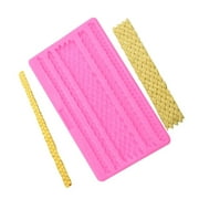 TOPUUTP Molde de fondant de silicona con patrn de cuerda para decoraciones de pasteles de boda Ahorre gran venta de temporada rosa