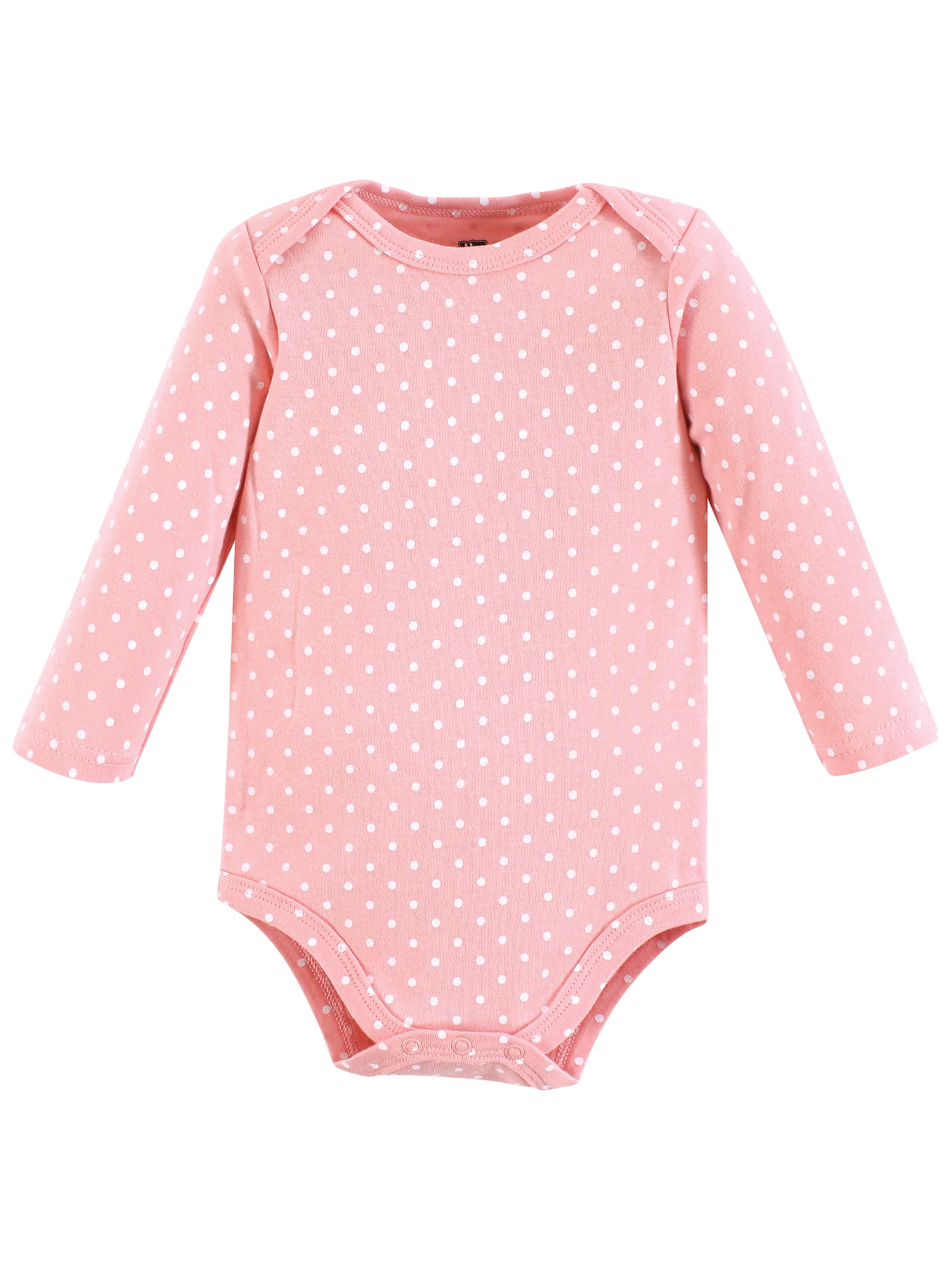 Hudson Baby Cotton Long-Sleeve Bodysuits, 3- Pack, Newborn- 24 Months