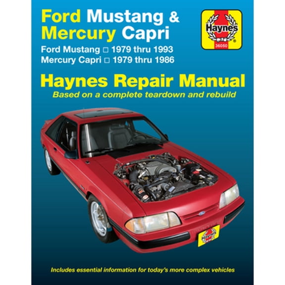 Pre-Owned Ford Mustang 1979 Thru 1993 & Mercury Capri 1979 Thru 1986 Haynes Repair Manual (Paperback) 1563921308 9781563921308