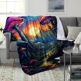 thumbnail image 3 of Blanket, Colorful Of Mushroom Planet,Soft And Comfortable Throw Blanket,For Bed, 3 of 8