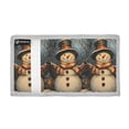 thumbnail image 2 of JIALIOU Nylon Trifold Card Wallet with ID Window Zipper Pocket for Men Women Teen Winter Snowman, 2 of 7