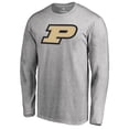 thumbnail image 2 of Men's Ash Purdue Boilermakers Primary Logo Long Sleeve T-Shirt, 2 of 3
