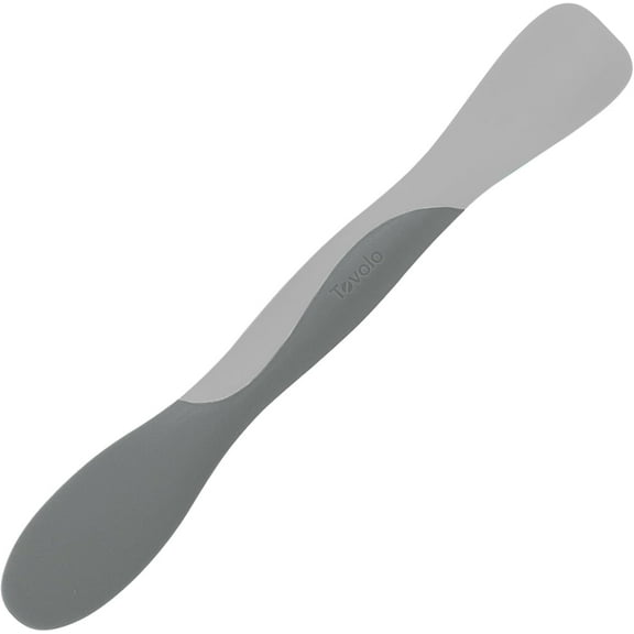 Tovolo Scoop and Spread Large Dual End Charcoal Gray and Viva Magenta Silicone Sandwich Spreader Tool with Nylon Handle, BPA Free Dishwasher Safe Silicone and Nylon Tool for Spreading and Scooping