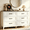 White 6 drawer dresser, variant on White Dresser, Lofka 6 Drawer Dresser for Bedroom, Chests of Drawers for Living Room, White+Rustic Brown