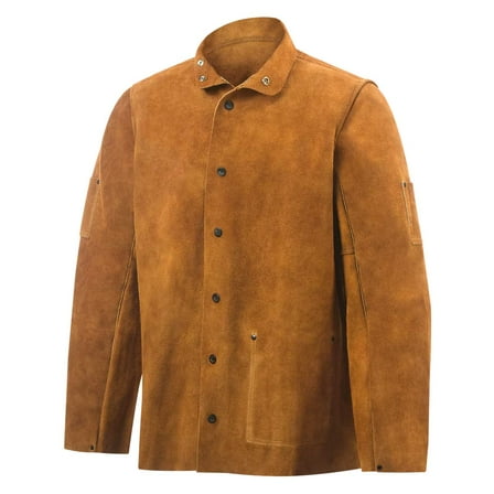 Steiner 9215-6X 30" Brown Weld-Cool Premium Side Split Cowhide Welding Jacket, 6X-Large