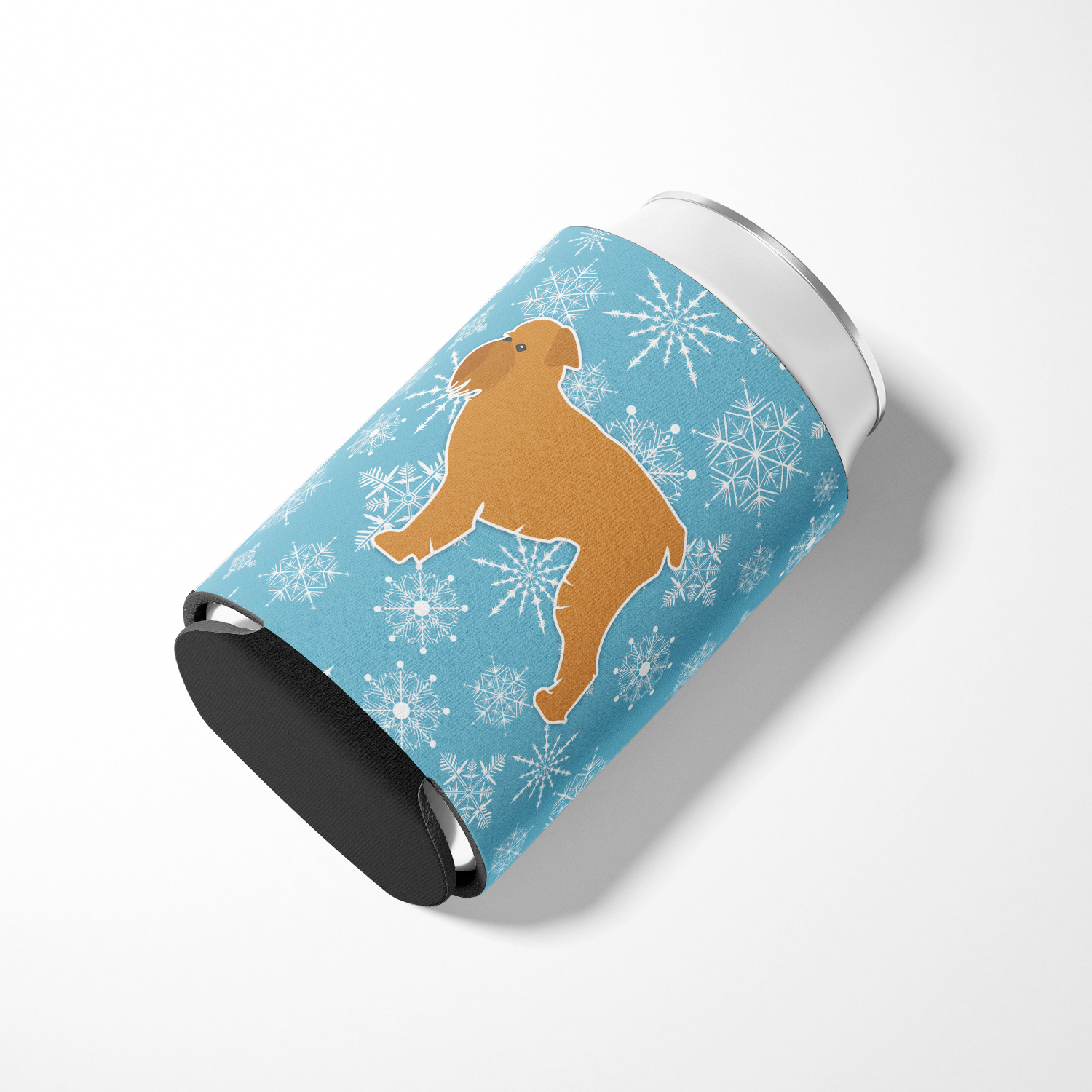 Winter Snowflake Brussels Griffon Can or Bottle Hugger
