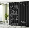 thumbnail image 4 of Ambesonne Saying Shower Curtain, Love Reading Modern Line Art, 69"Wx70"L, Charcoal Grey White, 4 of 4