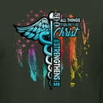 thumbnail image 3 of Wild Bobby, US Flag Philippians 4:13 I Can Do All Things Through Christ, Inspirational Christian, Men Premium Tri Blend Tee, Forest Green, XX-Large, 3 of 5