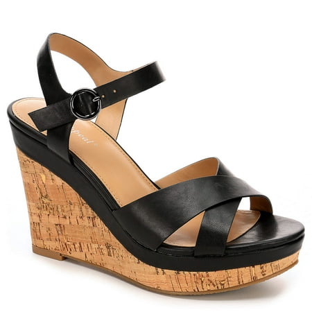 XAPPEAL - Xappeal Womens Kara Platform Wedge Sandal Shoes - Walmart.com