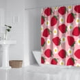 thumbnail image 2 of Strawberry Plants Fruit Flower Pink Pattern Shower Curtain 72"x84" ,Bathroom Decorative Shower Curtains Set with 12 Hooks,Modern Waterproof Washable Shower Curtain, 2 of 6