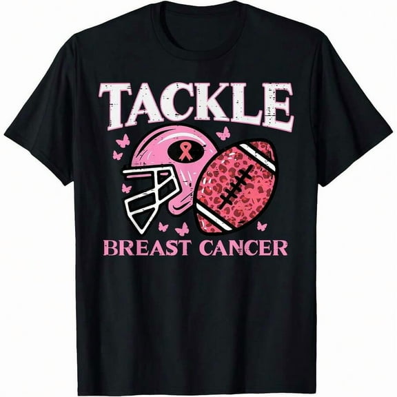 Breast Cancer American Football Awareness Men Boys Kid Women T-Shirt