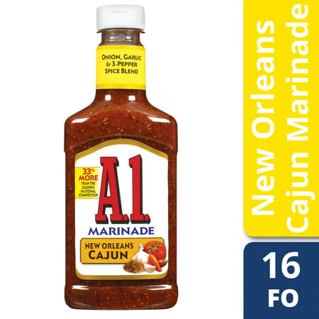 (2 Pack) A.1. Steakhouse New Orleans Cajun Marinade, 16 oz (Best Marinade For New York Strip)