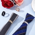 thumbnail image 4 of 4Pcs Mens Tie Ring 4 Colors Tie Holder Necktie Ring Rhinestone Tie Ring Solid Tie Tacks Accessories for Wedding Jewelry Gift, 4 of 5