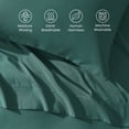 thumbnail image 5 of Sleep Zone Nanotex Super Soft Cooling Full Size Bed Sheets Set 4 Piece - Easy Care Fitted Flat Sheet & Pillowcase Sets - Wrinkle Free, Fade Resistant, Deep Pocket 16" (Teal, Full), 5 of 6