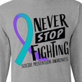 thumbnail image 4 of Inktastic Never Stop Fighting Suicide Prevention Awareness Ribbon Long Sleeve T-Shirt, 4 of 5