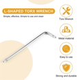 thumbnail image 4 of Long Arm Tamper Proof Torx Star Key Wrench Silver, T25 100mm, 4 of 5