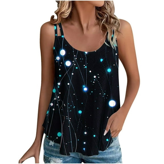 Summer Tops For Women Sleeveless Button-Down Shirts Womens Tank Tops Fitted Sexy Sleeveless Tunic Tops For Women Loose Fit Dressy Plus Size Cute T Shirts For Women Plus Size