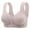 Gray, variant on Womens Wide Straps Wireless Bra Front Closure Plus Size Lace Side Support Racerback Maternity Tank Style Bra