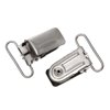 2 Pcs Rectangle Metal Baby Pacifier Clip Suspender Silver Tone 35mm X 28mm