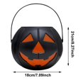 thumbnail image 3 of Halloween Pumpkin Bucket Decorations - Large 6.3" Trick or Treat Bucket with Handle, Foldable Detachable Pumpkin Candy Pail for Party Favors, Home Decor & Goodies Collection, 3 of 6