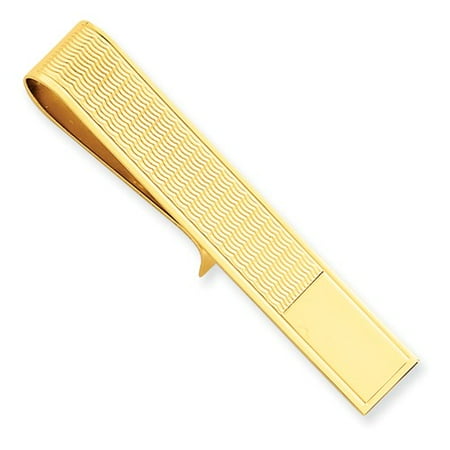 14k Yellow Gold Engravable Tie Bar