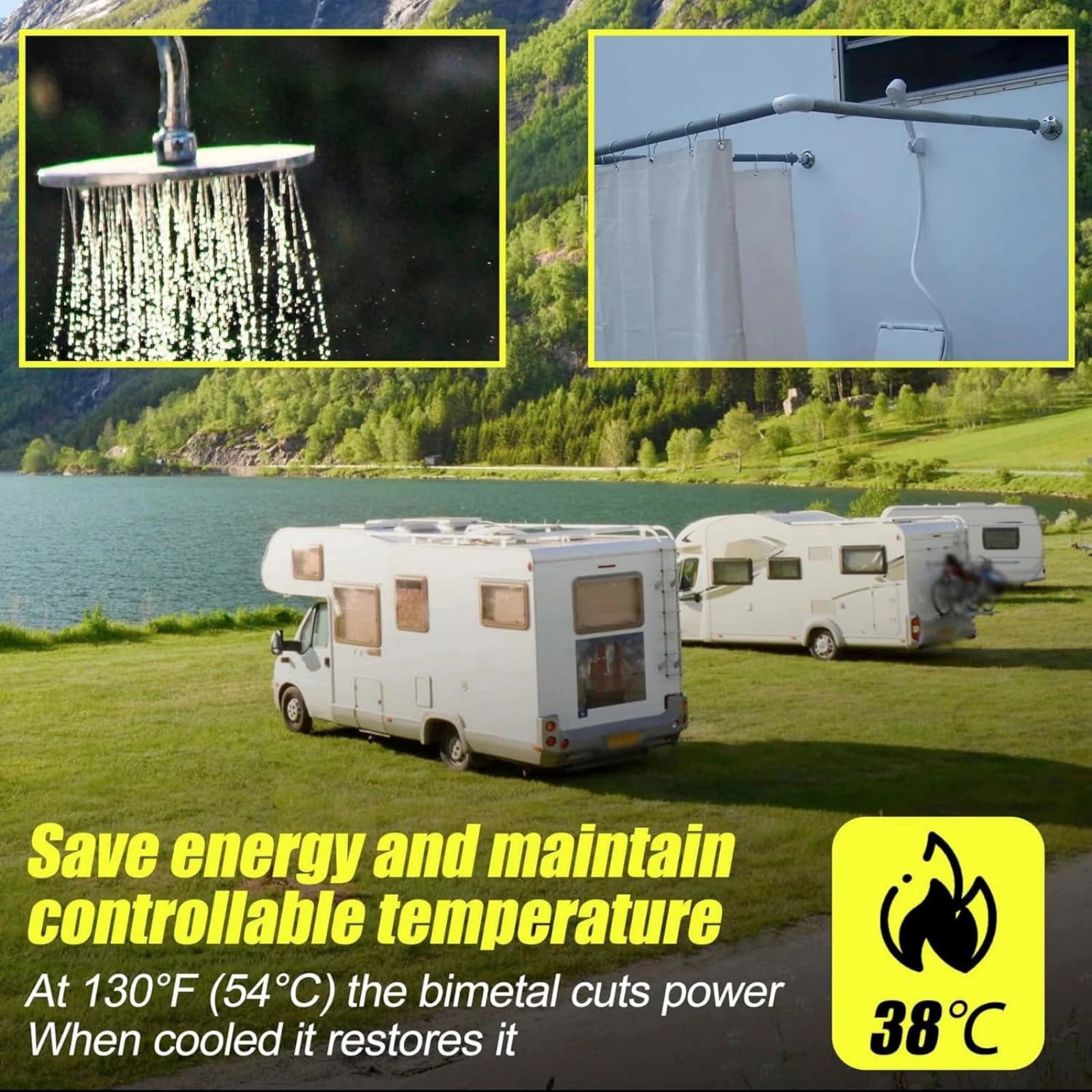 TAPDRA 12V DC 120V AC Water Heater Thermostat Set Thermal Cutoff Protection For RV SW Series After Serial 940900091