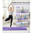 thumbnail image 6 of YR Thick Yoga Mat 1/2 Inch Stretching Pilates Hi-Density Foam Exercise Mats, Purple with Yoga Bag, 6 of 9
