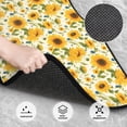thumbnail image 3 of Kdxio Beautiful Countryside Sunflower Print Car Floor Mats Universal SUV Front Rear Floor Foot Mats 4-Piece Full Set with Non-Slip Rubber Backing Car Accessories for Most Cars, 3 of 7