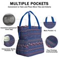 thumbnail image 3 of Pioneer Flower Drawstring Lunch Bag Women - Drawstring Lunch Bag Insulated for Work Office - Stain-Resistant Large Lunchbags for Women with Multi-Pockets, 3 of 6