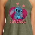 thumbnail image 3 of Lilo & Stitch - Valentine's Day Lovebug Stitch - Juniors High Neck Tank Top, 3 of 5