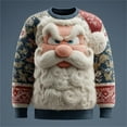thumbnail image 2 of IWRICH Santa Christmas Sweatshirts for Men 2025 Funny Christmas Pullover Tops Crewneck 3D Printed Xmas Holiday Clothes for Couple Red XXL, 2 of 4