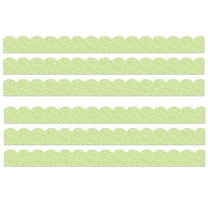 Carson Dellosa Education Crafty and Cool Light Green with Dots Scalloped Bulletin Board Borders, 39 Feet Per Pack, 6 Packs