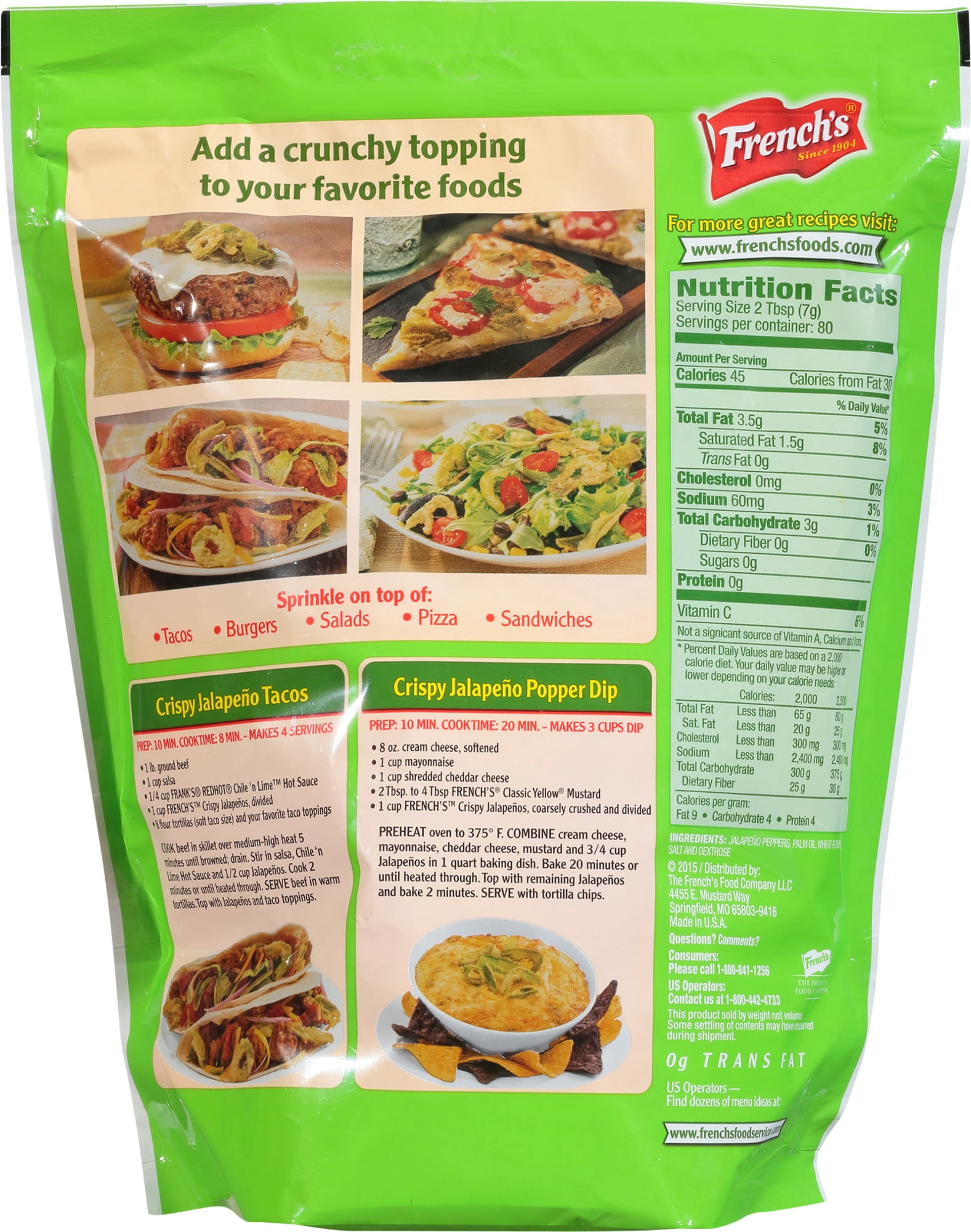 French's Crispy Jalapenos, 20 oz