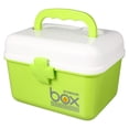 thumbnail image 1 of EeaseCA Multi-function Medicine Cabinet Portable First-aid Case Double Layer Home Storage Medicine Box (Green, 21x16.5x15cm), 1 of 8
