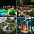 thumbnail image 4 of luces solares para jardín al aire libre, decoración de jardín con forma de lirio solar cambiante, multicolor, impermeables (blanco, rosa, morado y rojo), 4 of 5