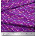 thumbnail image 3 of Soimoi Purple polyester Crepe Fabric Celebration Flags Party Print Sewing Fabric Yard 52 Inch Wide, 3 of 3