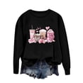 thumbnail image 4 of Generic Valentines Day Shirts Women Plaid Love Heart Valentines Day Sweatshirts Raglan Tops, 4 of 5