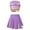 Lavender, variant on DPOIS Kids Girls Cheerleading Costume Skirt Set Crop Tops Pleated Skirt Hot Pink 10